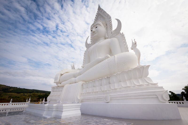 Big white buddha statue stock photo. Image of faith, thailand 67320526