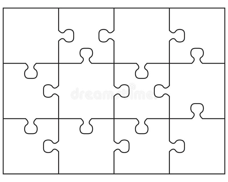 Big white puzzle stock illustration. Illustration of composition - 61544858