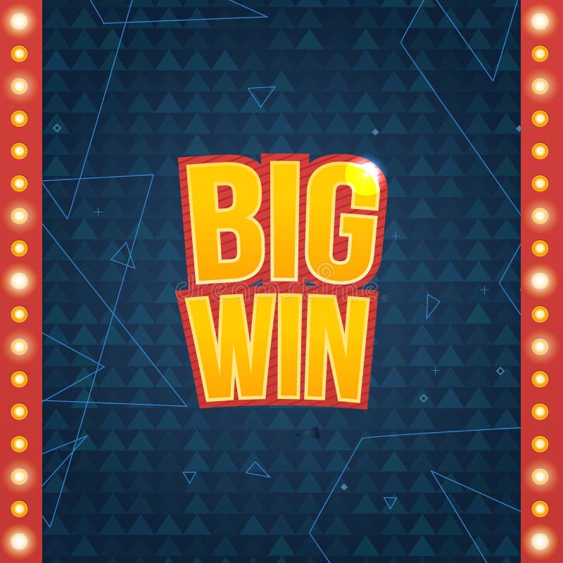 Big Win banner stock vector Illustration of gambling 