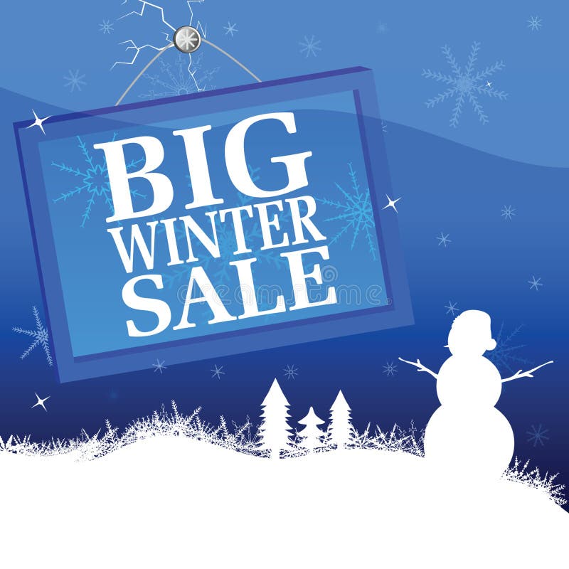 Big winter sale vector illustration royalty free illustration Big winter sale vector illustration royalty free illustration