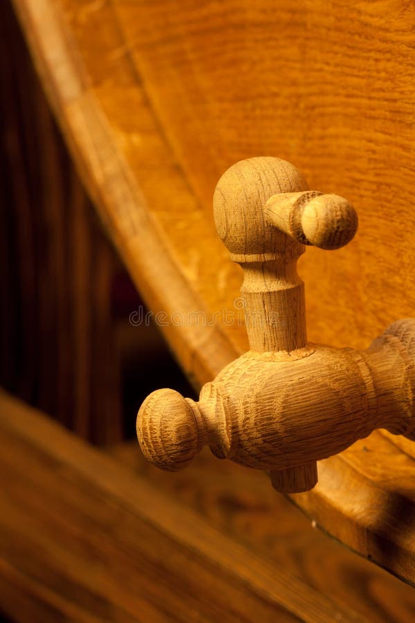 Big Wood Barrel with Faucet Stock Image Image of vino, liquor 19707003