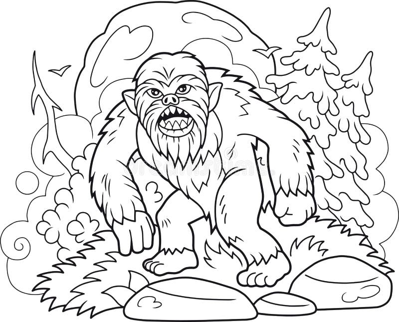 O Jogo De Caracteres Engraçado Dos Desenhos Animados De Bigfoot, Criatura  Mítico Em Situações Diferentes Vector Ilustrações Em Um Ilustração do Vetor  - Ilustração de halloween, cara: 117292088