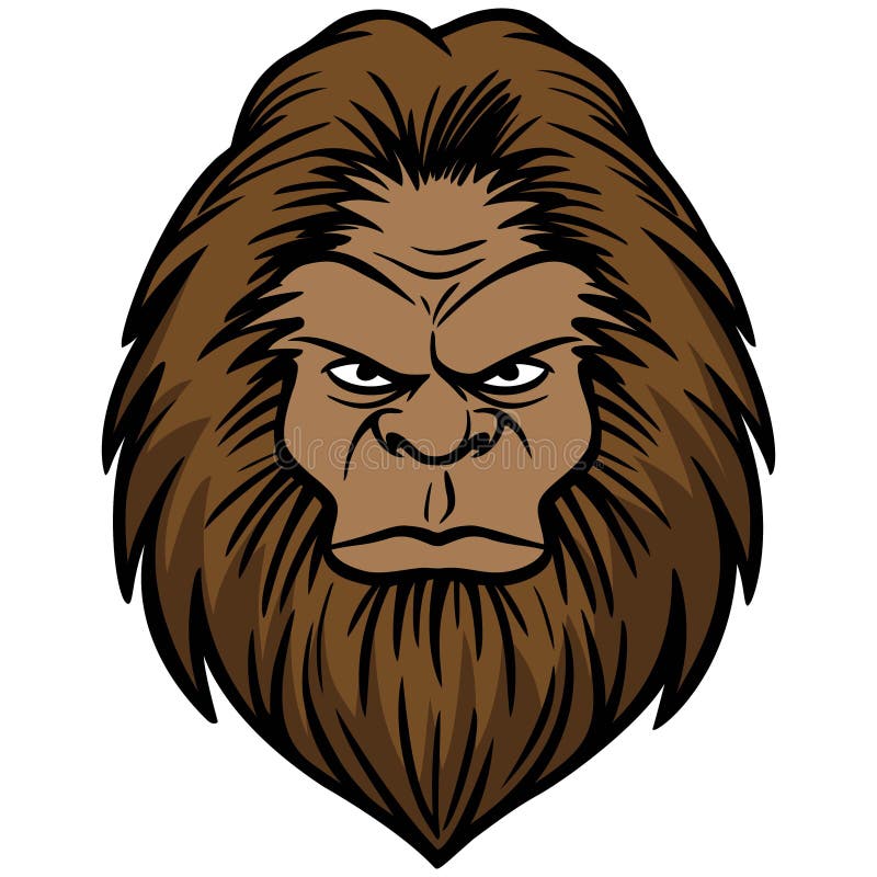A vector illustration of a Bigfoot. Yeti vectors