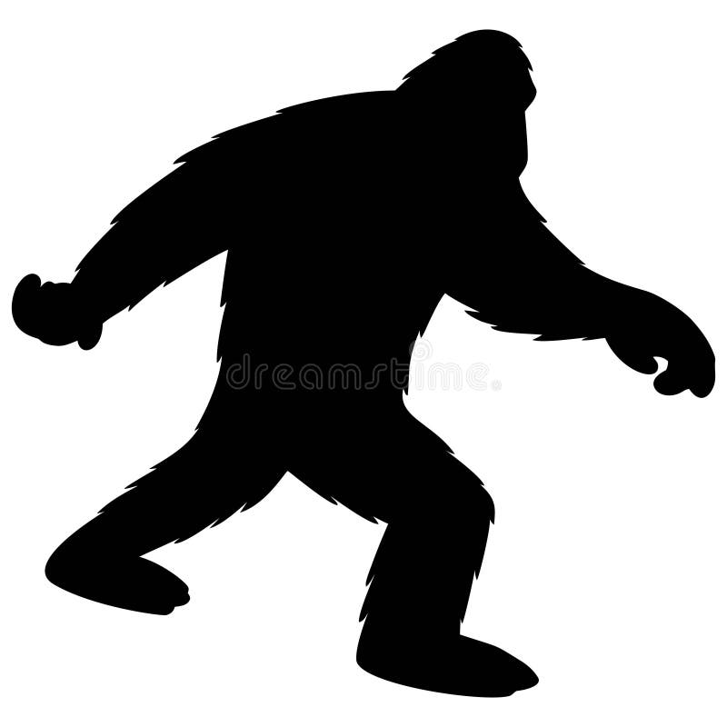 A vector illustration of a Bigfoot. Yeti vectors