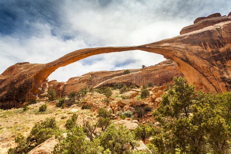 The biggest Landscape Arch in Arches National Park, Utah royalty free stock image The biggest Landscape Arch in Arches National Park, Utah royalty free stock image