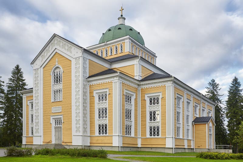 Biggest wooden church in the world. Kerimaki temple. Finland