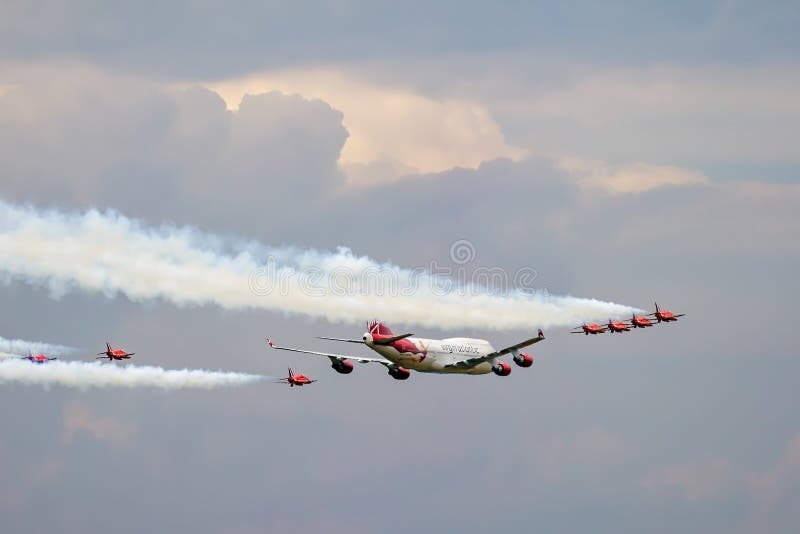 BIGGIN HILL, KENT/UK - JUNE 28 : Virgin Atlantic Boeing 747-400