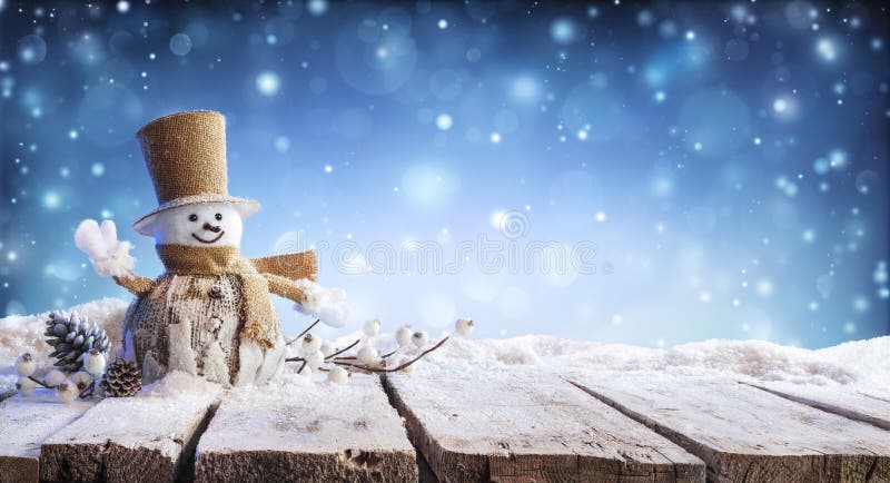 Biglietto di Natale - Inverno in arrivo - Uomo di neve