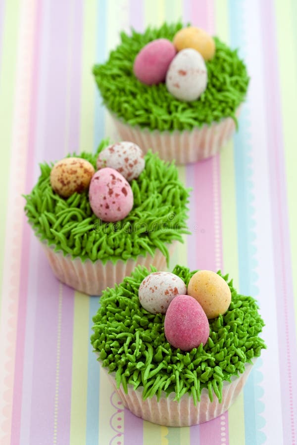 Cupcakes decorated with an Easter theme. Cupcakes decorated with an Easter theme