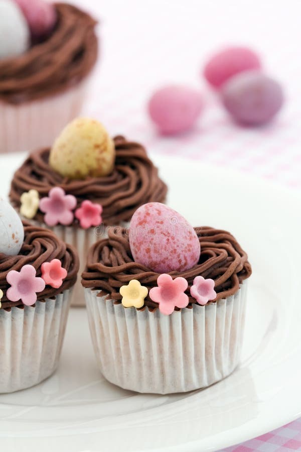 Cupcakes decorated with an Easter theme. Cupcakes decorated with an Easter theme