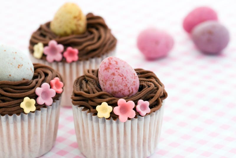 Cupcakes decorated with an Easter theme. Cupcakes decorated with an Easter theme