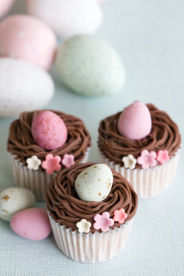Cupcakes decorated with an Easter theme. Cupcakes decorated with an Easter theme