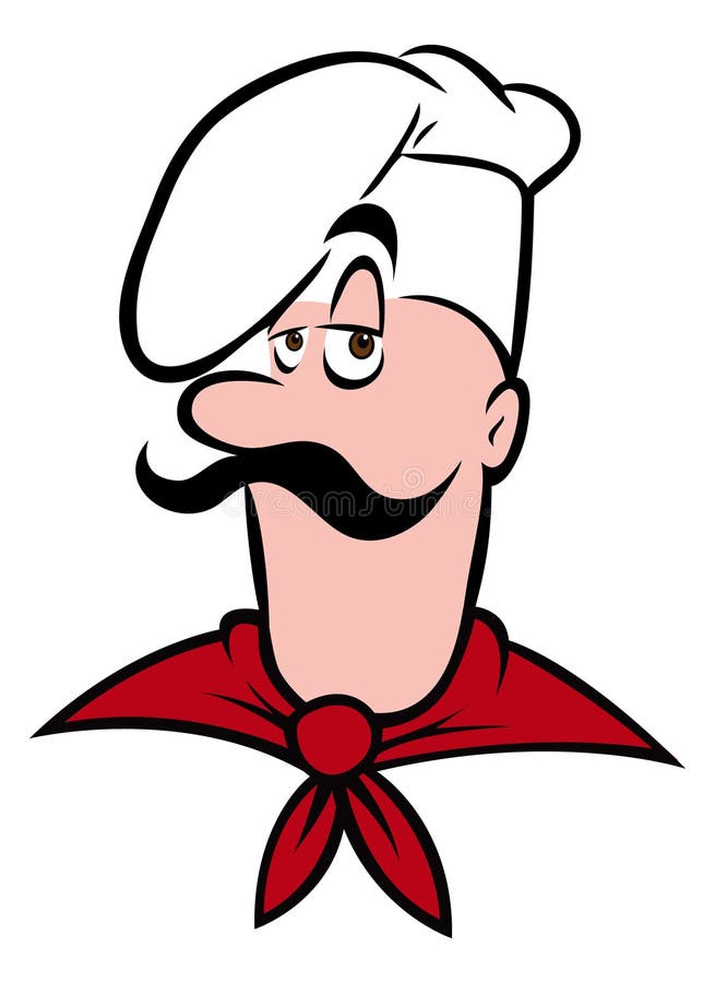Bigode do cozinheiro chefe ilustração royalty free Bigode do cozinheiro chefe ilustração royalty free