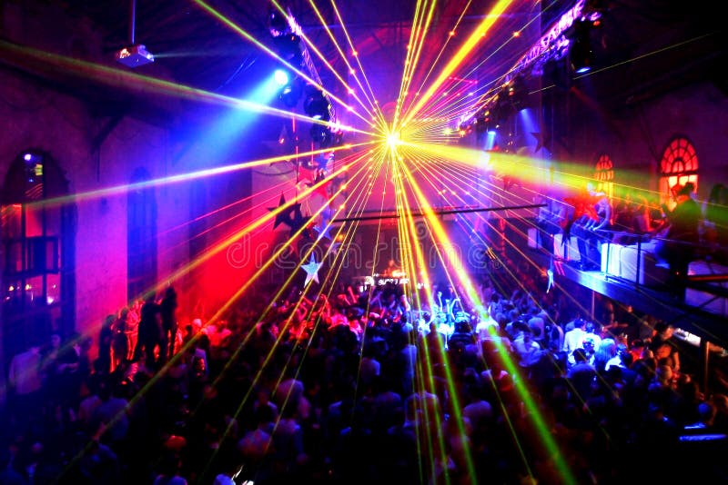 Bij een nachtclub stock foto Bij een nachtclub stock foto