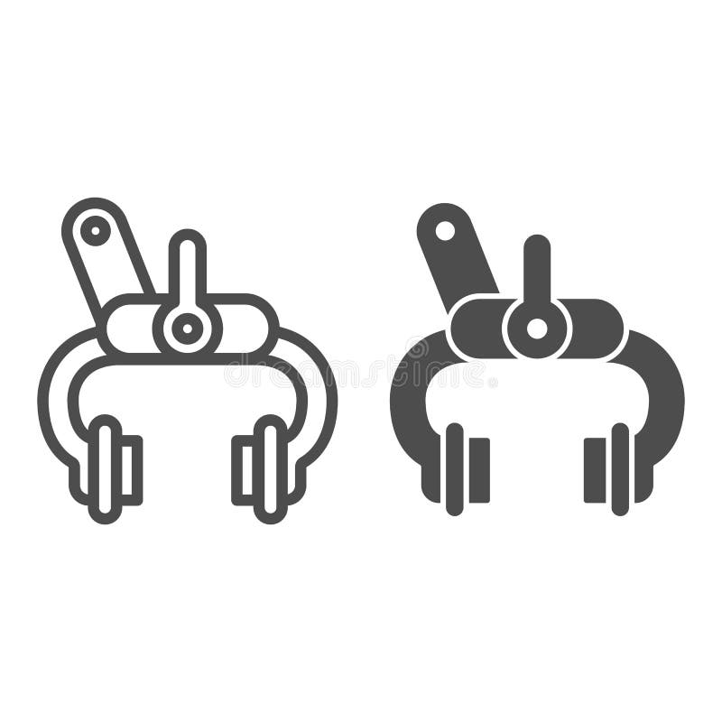 Bike brake line and solid icon, bicycle concept, bicycle part sign on white background, bike wheel brakes icon in stock illustration Bike brake line and solid icon, bicycle concept, bicycle part sign on white background, bike wheel brakes icon in stock illustration