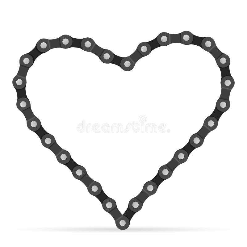 Bike chain heart royalty free illustration