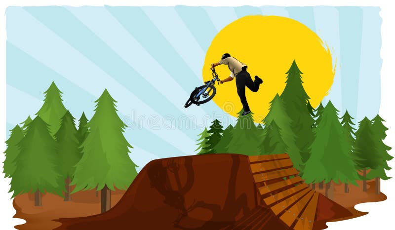 Bike dirt vector jump stock illustration Bike dirt vector jump stock illustration
