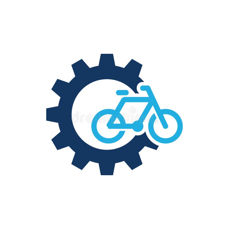 Bike Gear Logo Icon Design stock vector. Illustration of factory