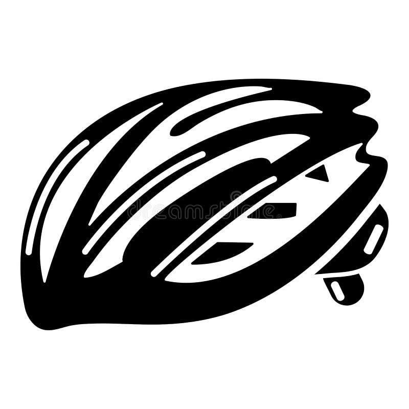 Bike Helmet Protection Icon, Simple Black Style Stock Vector - Illustration  of icon, injury: 104305693