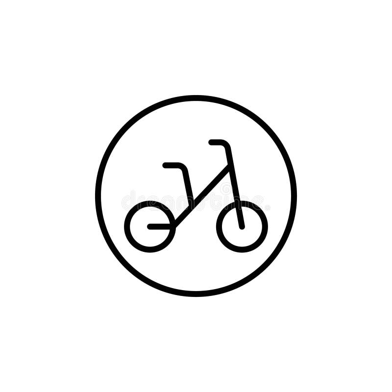 Bike icon Thin vector set royalty free illustration