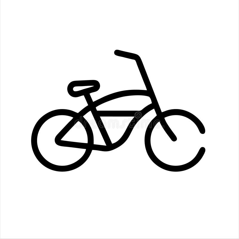 Bike icon isolated on white background from hobbies collection. bike icon thin line outline linear bike symbol for logo, web, app, UI. bike icon simple sign. bike icon flat vector illustration for graphic and web design,bike