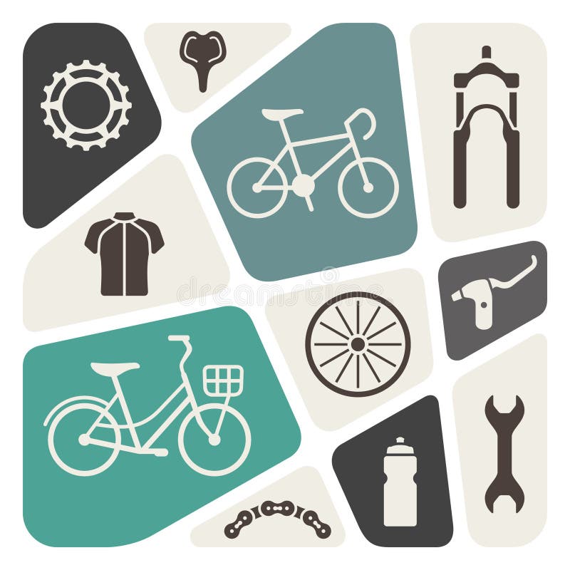 Bike icon set vector illustration