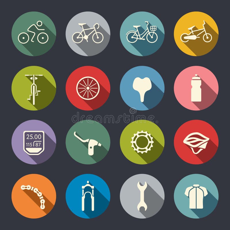 Bike icon set vector illustration