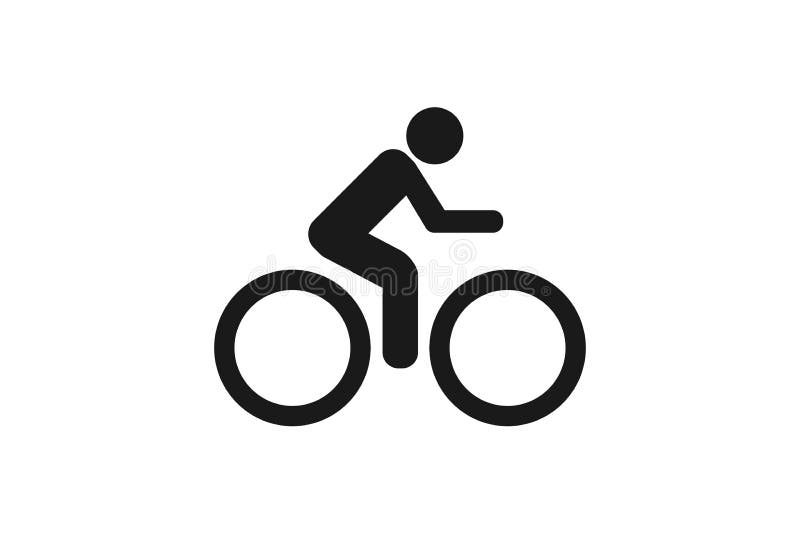 Bike icon on white background royalty free illustration