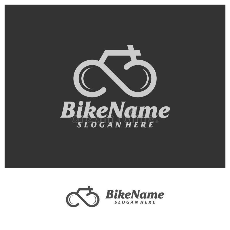 Bike Infinity Logo Design Template. Bike Logo Concept Vector Stock