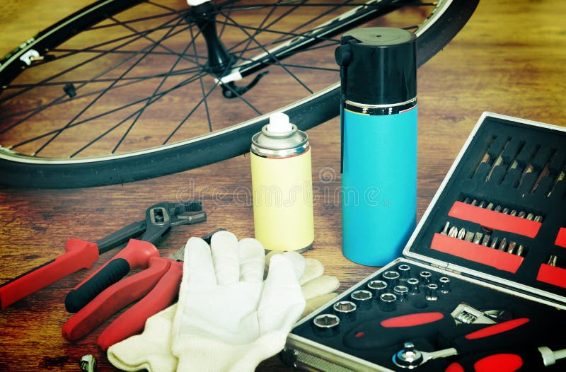 Bike maintenance stock image. Image of mechanic, biking 95143621