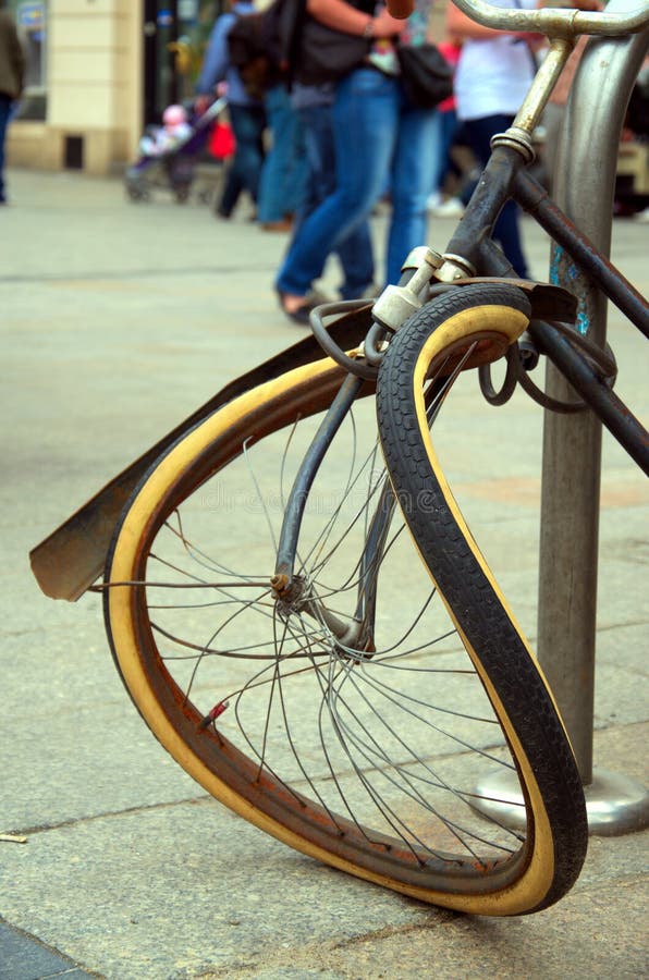 Bike stock image. Image of damage, circle, broken, wheel 31369455