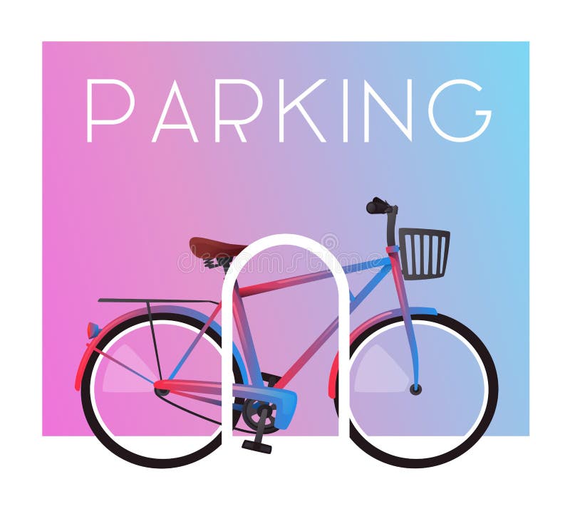 Bike Parking Icon Vector From Public Transportation Concept. Thin Line ...