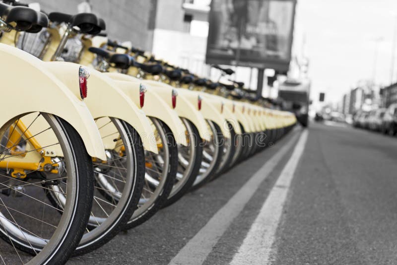 Bike sharing station stock photo Bike sharing station stock photo