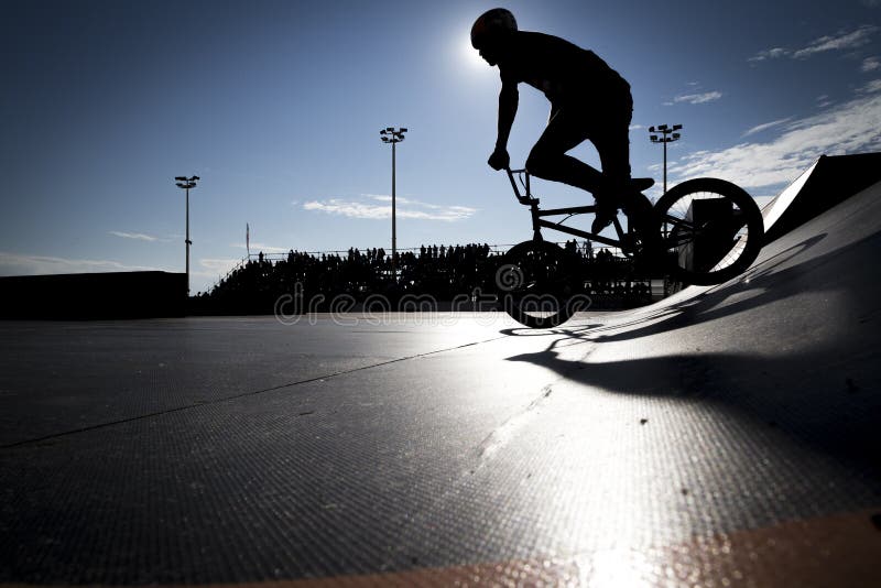 Bike in skate park stock image. Image of bike, extreme 89710247