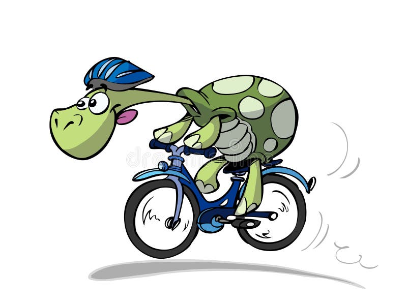 Bike turtle royalty free illustration