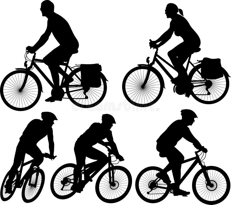 Bike - vector silhouette royalty free illustration