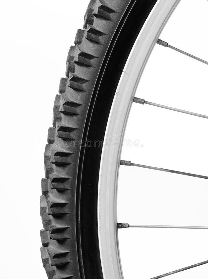 Closeup of mountain bike wheel