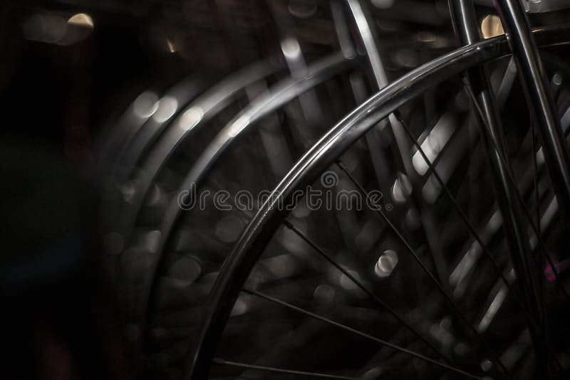 Bike wheel effects with ligh