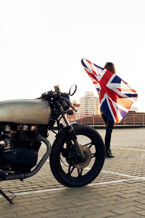 Biker Girl on Caferacer Motorcycle. Stock Photo - Image of motocross, black: 123283728 Biker Girl on Caferacer Motorcycle. Stock Photo - Image of motocross, black: 123283728