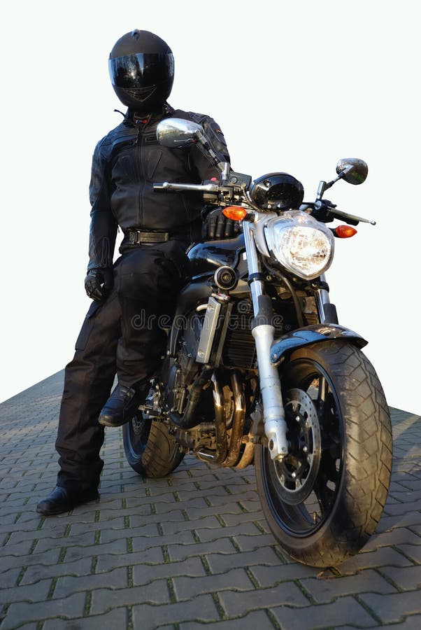 Biker on motorcycle