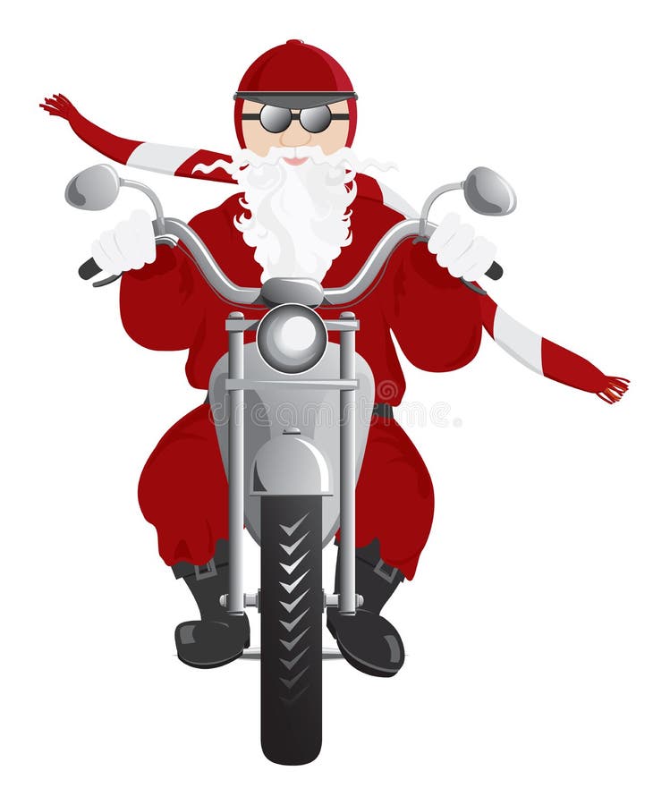 Santa on motorcycle stock photo. Image of christmas, biker 29046142