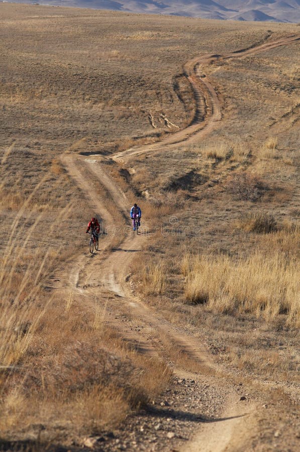 Bikers in country(desert) road