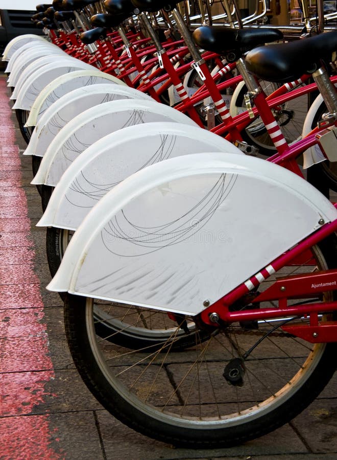 Bikes in a row