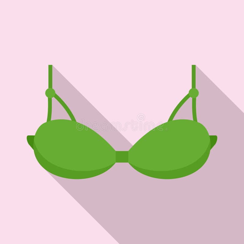Bikini Bra Icon, Flat Style Stock Vector - Illustration of drawing ...