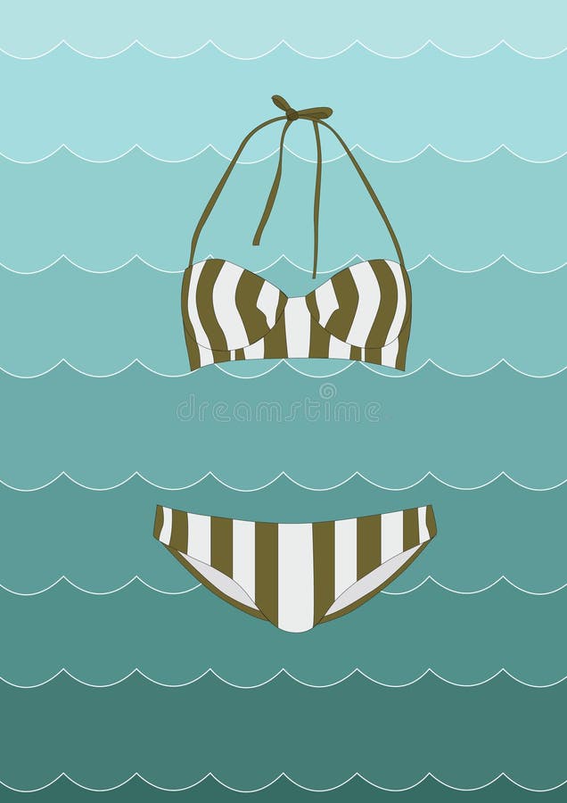 Bikini. decoratief achtergrondontwerp voor vectorillustraties vector illustratie