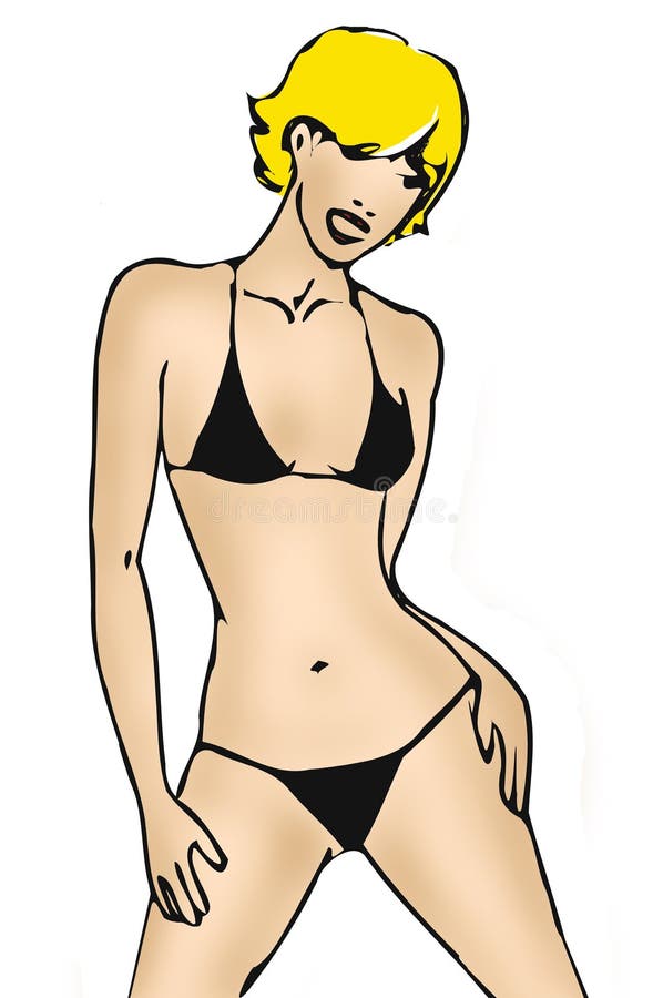 Bikini Girl Vector stock vector. Illustration of bright 8088116