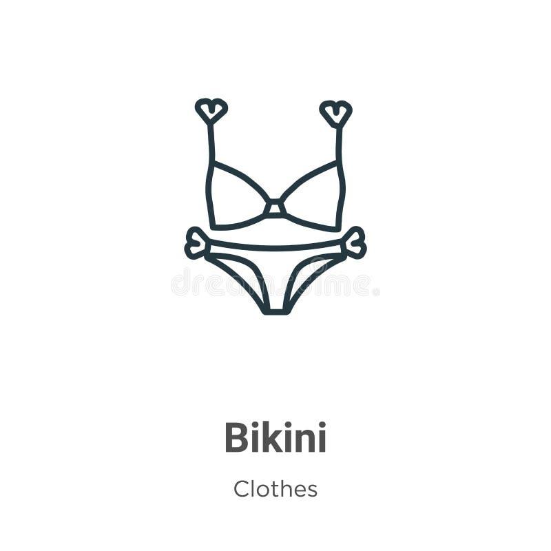 Bikini outline vector icon stock vector. Illustration of bikini 167215253