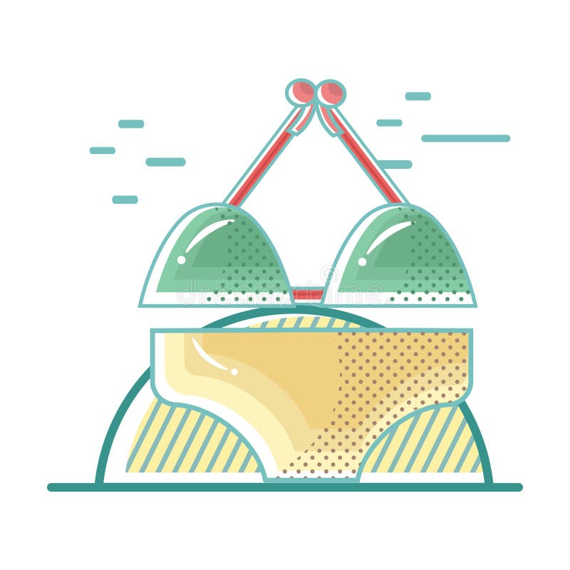 Bikini. vectorillustratie-decoratief ontwerp vector illustratie