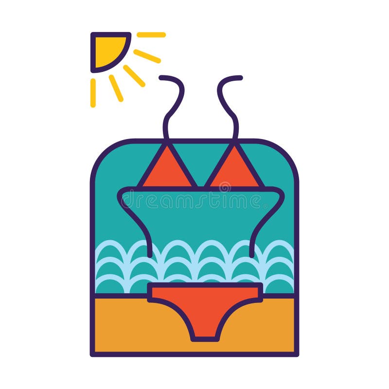Bikini. vectorillustratie-decoratief ontwerp vector illustratie