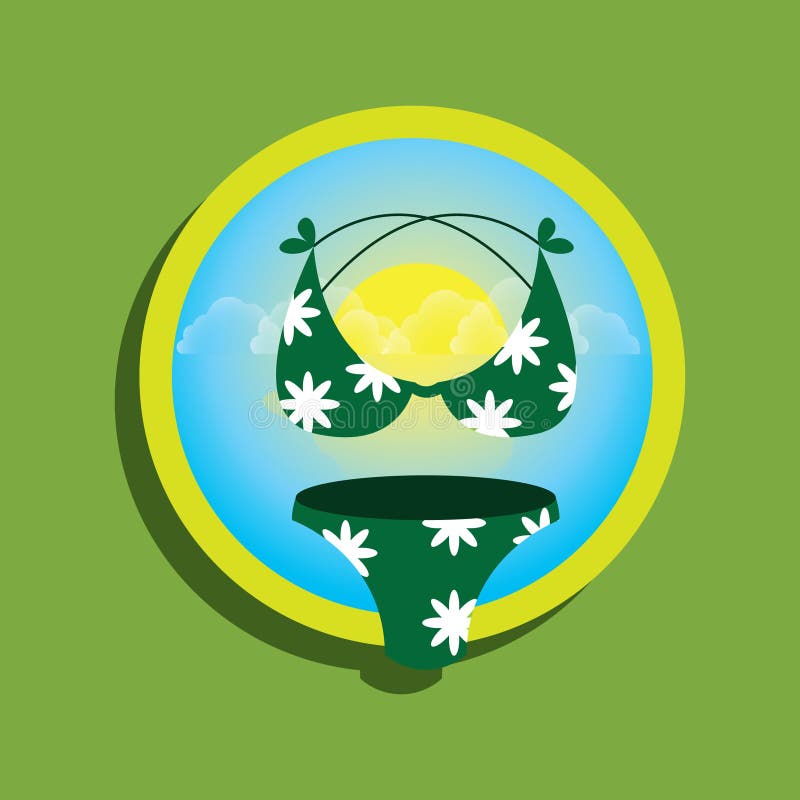 Bikini. vectorillustratie-decoratief ontwerp vector illustratie